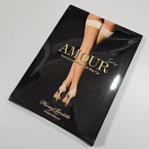 Honey Birdette Amour Ivory Stay-Up Lace Stockings Thigh Highs Size S